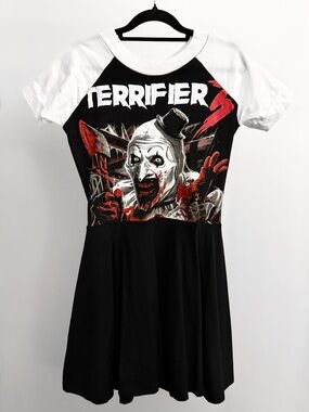 NEW Vera's Eye Candy "Terrifier 3" Art the Clown Mini Babydoll Dress Small